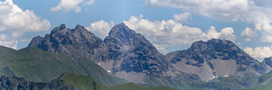 Das weite Panorama der östlichen Allgäuer Alpen