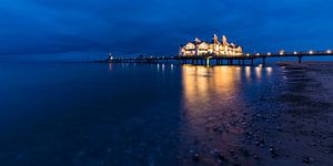 Seebrücke Sellin am Abend von Werner Dieterich