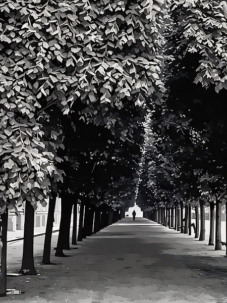 Pathway Through the Trees in Paris by Sergio Pazzano