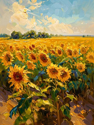 Sunflowers across the fields