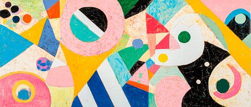 Abstracte kleurenexplosie - Geometrisch