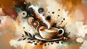 Kaffeezauber in der Tasse des Sturms