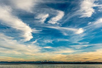 the Swiss Alps and veil clouds by Dieter Walther