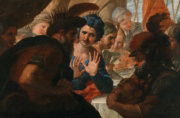 Herode en Herodias ontvangen het hoofd van Johannes de Doper, Paolo Pagani