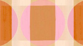 Mid Century Bauhaus Formen Ocker Elfenbein Beige Blush von FRESH Fine Art