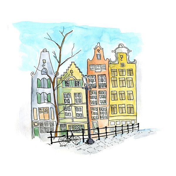 Maisons à Amsterdam par Ivonne Wierink
