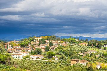 Uitzicht over de stad Siena in Italië van Rico Ködder