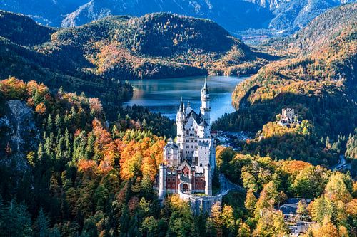 Neuschwanstein Castle in autumn by Achim Thomae Photography