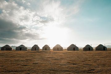 Golden yurts by Kimberley Jekel