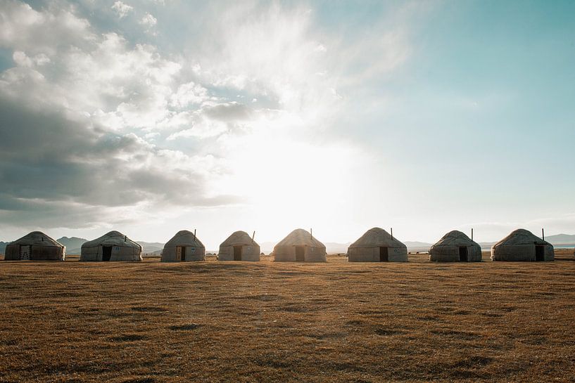 Golden yurts by Kimberley Jekel