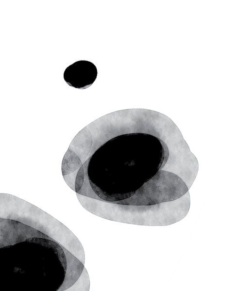 Japandi Zen Monochrome Japan Scandinavia Abstract by Mad Dog Art