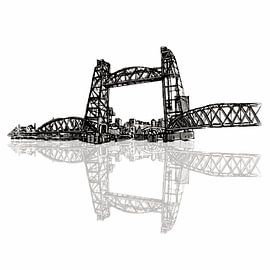 De Hef Rotterdam Federzeichnung