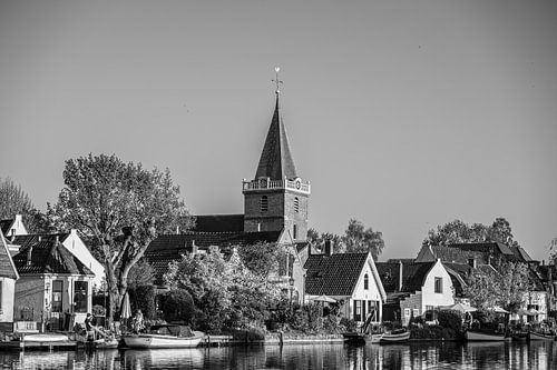 Vreeland from the river Vecht with the Protestant church