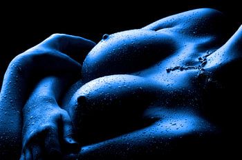 Blue Boobs Brust in Blau