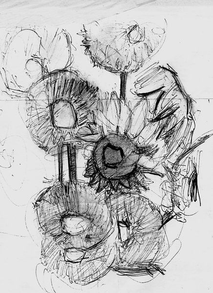 zonnebloemen van Vincent Jacobs