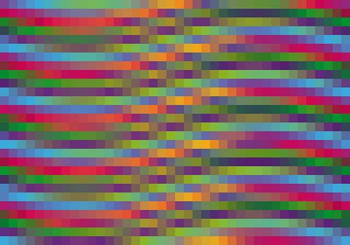 Mozaïek van kubussen in verschillende kleuren van Jolanta Mayerberg