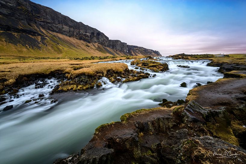 Foss Waterval in IJsland van Marcel  van de Gender
