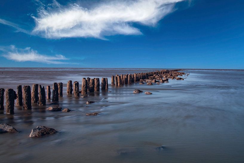 Wattenmeerküste am Moddergat Niederlande von Gert Hilbink
