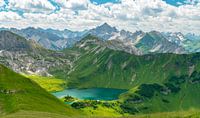 Blick über den Schrecksee auf die Allgäuer Alpen von Leo Schindzielorz Miniaturansicht