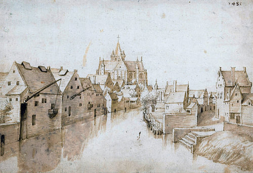Jacob Grimmer - L'église Notre-Dame-sur-la-Dyle à Malines