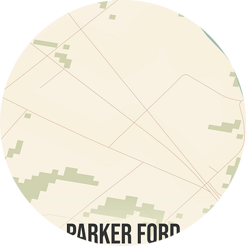 Vintage landkaart van Parker Ford (Pennsylvania), USA. van Rezona