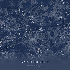 Historische Landkarte von Oberhausen, Deutschland von Ortsdrucke