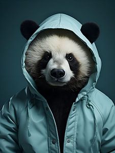 Panda met regenjas van PixelPrestige
