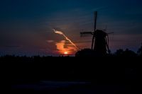 Zonsondergang bij de molen