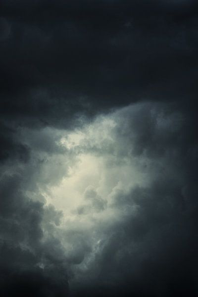 cloudy gloomy sky opens up by Besa Art