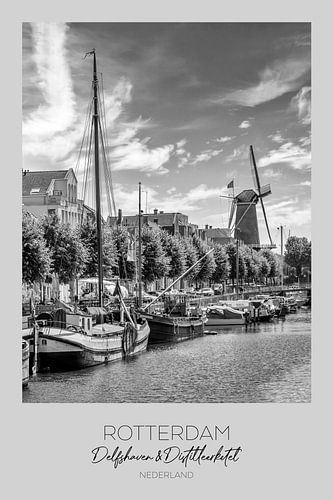 In focus: ROTTERDAM Delfshaven with old mill De Distilleerketel by Melanie Viola