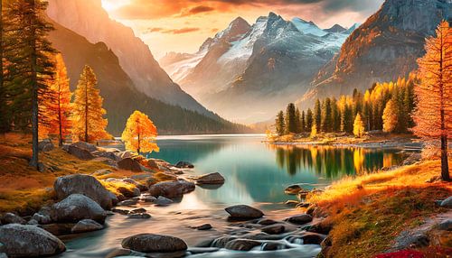 Zonsondergang met meer