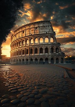 Het gouden uur in Rome van fernlichtsicht