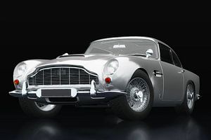 Aston Martin DB5 three-quarter view by Jan Keteleer