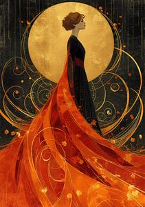 Art Deco Gold Print Poster