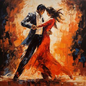 Danseurs de tango abstrait