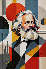 Illustratie van Karl Marx – Filosofie, economie en klassen bewustzijn