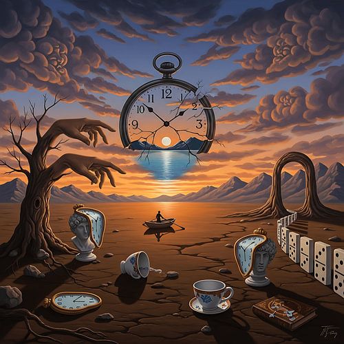 Droom in werkelijkheid - Surrealisme Fantasy-kunstwerk in levendige kleuren