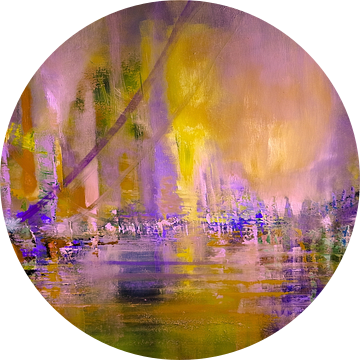 Pulserend leven op de rivier - goud en paars van Annette Schmucker