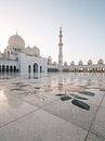 Sheikh Zayed Moskee (Abu Dhabi) in de avond / golden hour van Michiel Dros thumbnail
