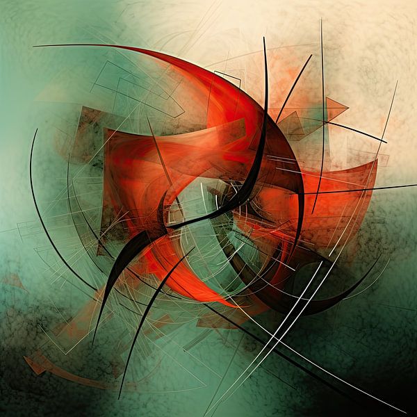 Schilderij Abstract 3694 van Abstract Schilderij