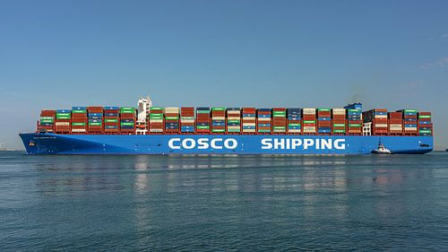 Aankomst Cosco Shipping Star containerschip.