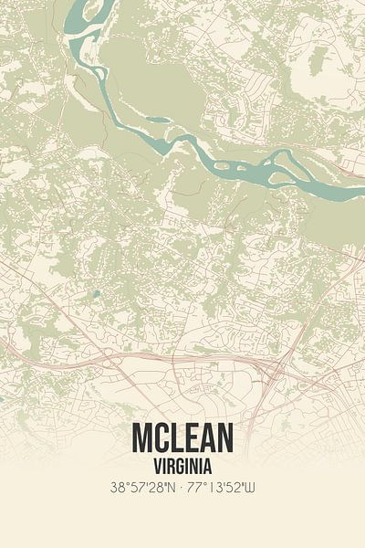 Vintage map of McLean (Virginia), USA. by Prints of Place
