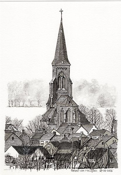 View of Vijlen, South Limburg by Gerard van Heugten