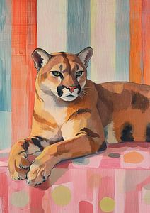 Bunte Puma Malerei Rest