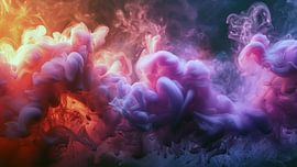 Flüssigkeit Rauch Hintergrund. Rosa Magenta lila Farbe Tinte dynamische Bewegung Hintergrund Abstrakt von de-nue-pic