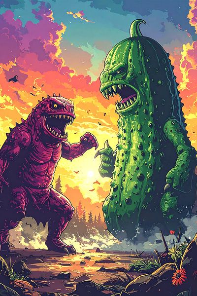 Kaiju Cucumber vs Crimson Beast par bob rendy
