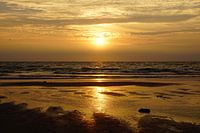 Gouden uur aan zee.