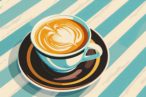 Geniet van koffie - Kleurrijke abstractie