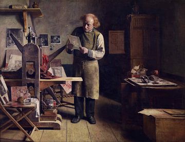 Henri De Braekeleer, Der Plattendrucker, 1875 von Atelier Liesjes