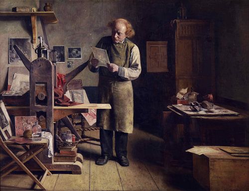 Henri De Braekeleer, L'imprimeur de plaques, 1875